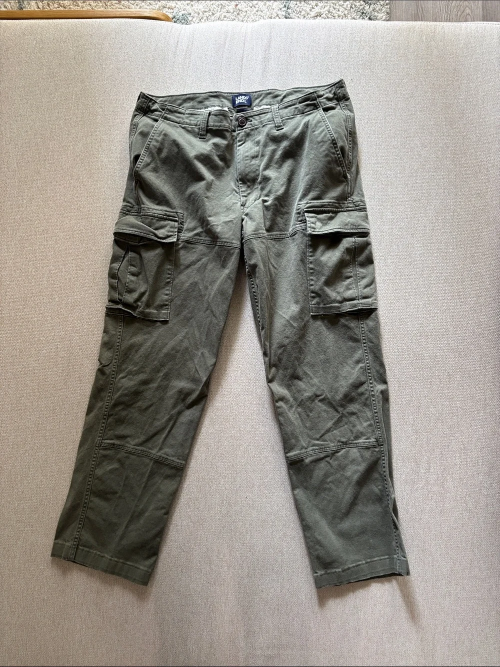 Vintage Army Green Cargo Pants - Lands End